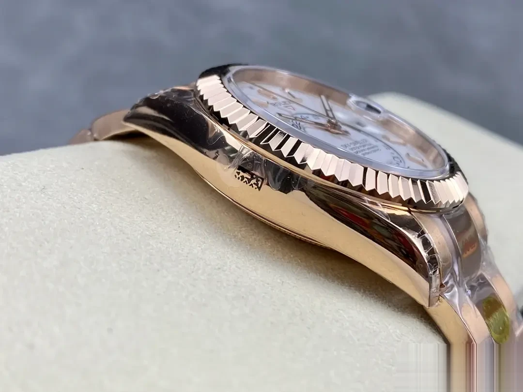 Sky-Dweller 336935 super clone intense white dial — angled view
