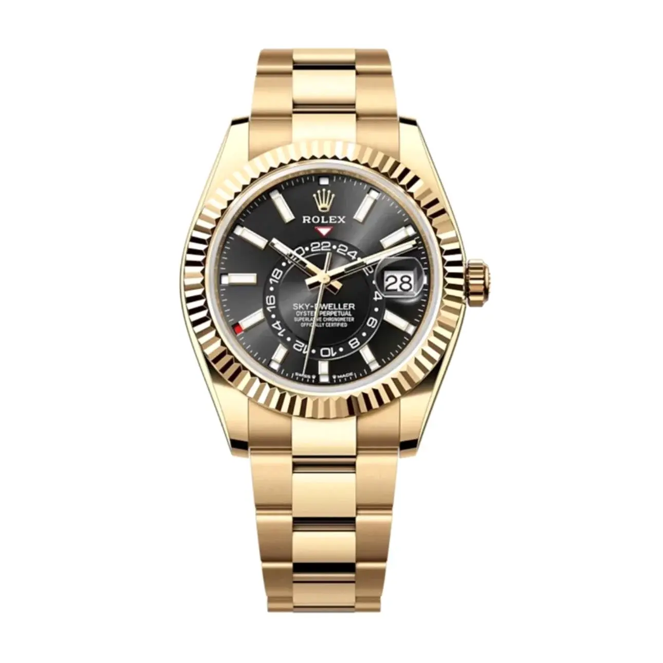 Rolex Sky-Dweller 42mm Bright Black Dial Everose Ref. 336938 replica watch