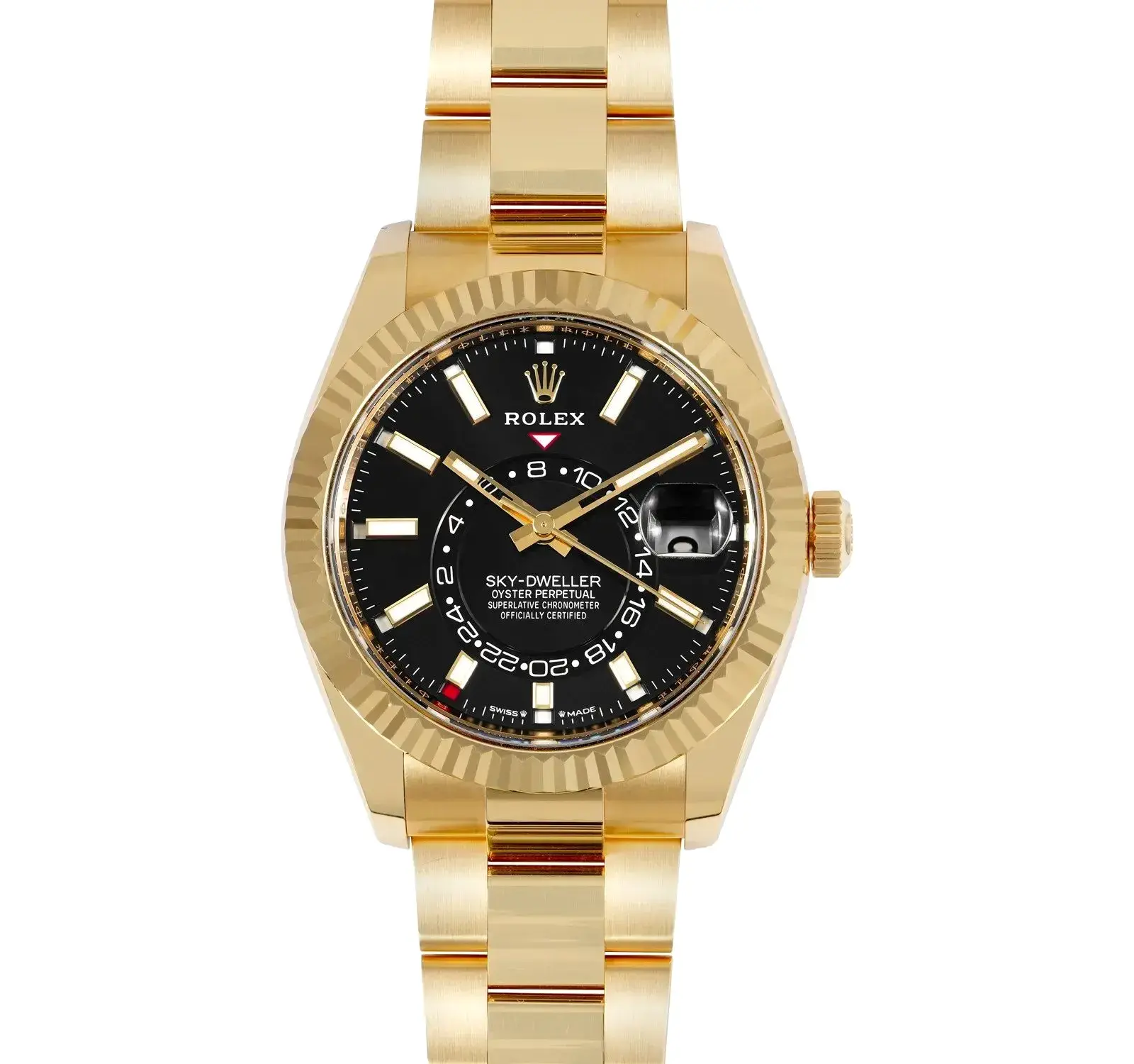 Rolex Sky-Dweller 336938 swiss super clone bright black dial — caseback detail