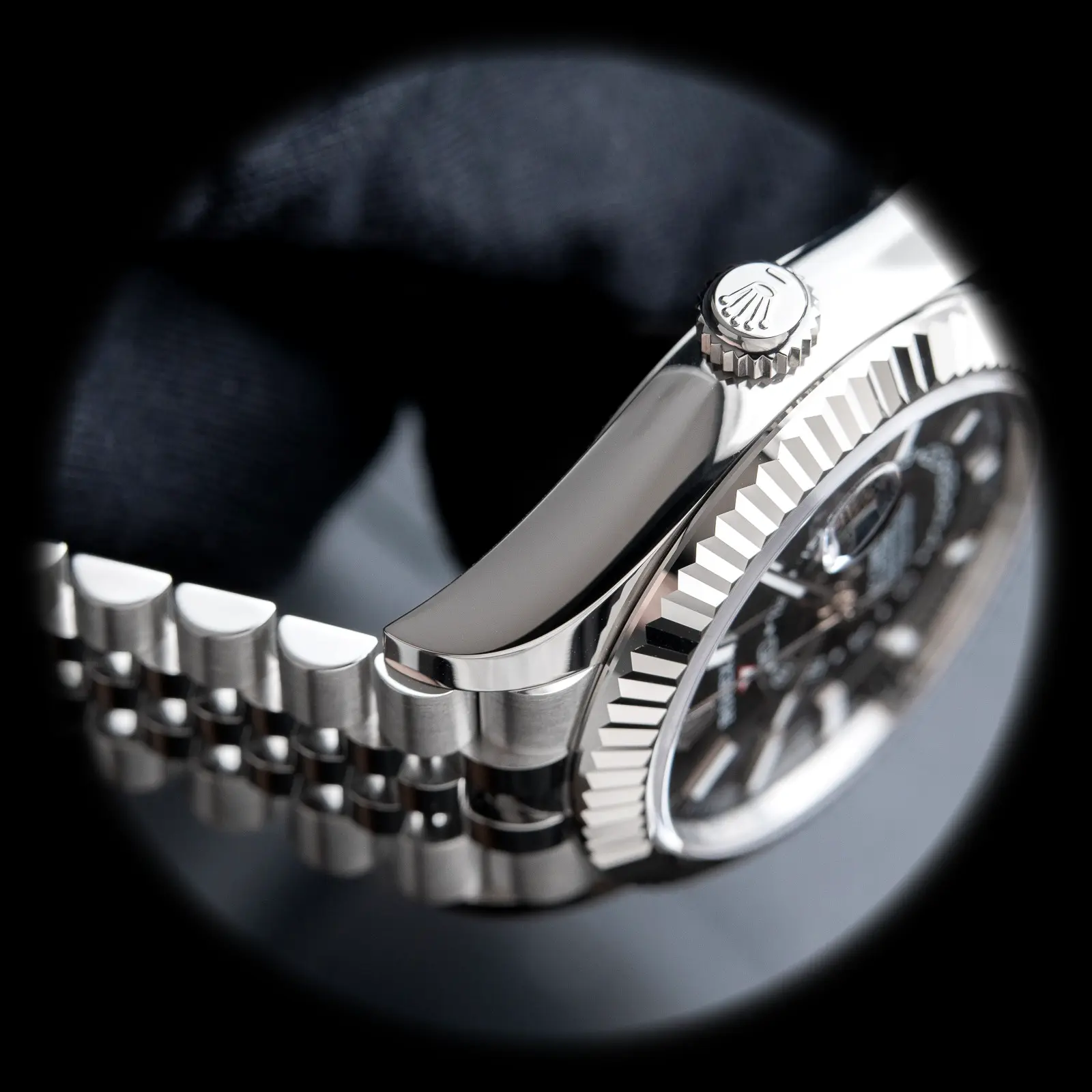 Rolex Sky-Dweller 336934 swiss clone 42mm — crown and case detail
