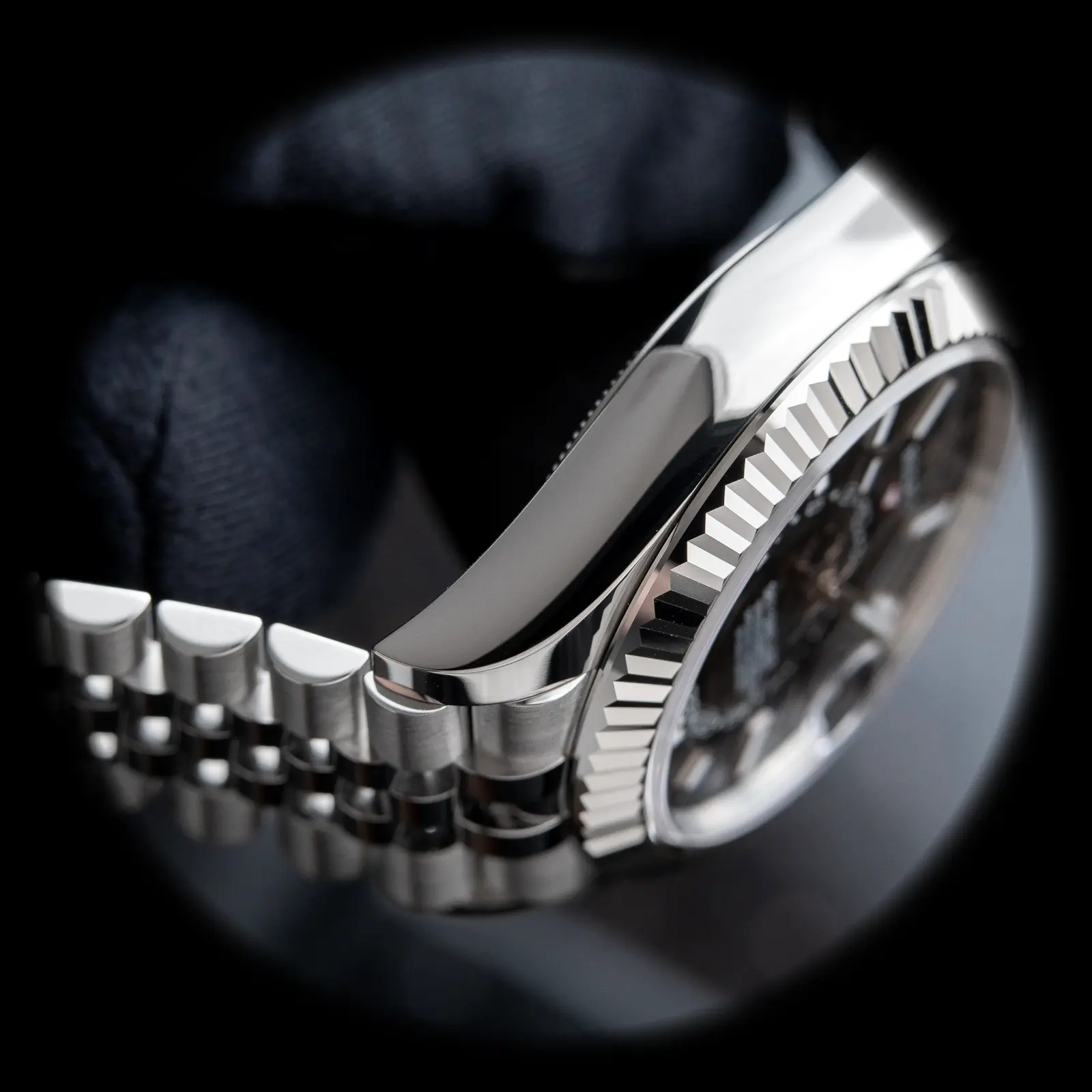 Rolex Sky-Dweller 336934 swiss super clone bright black dial — angled view