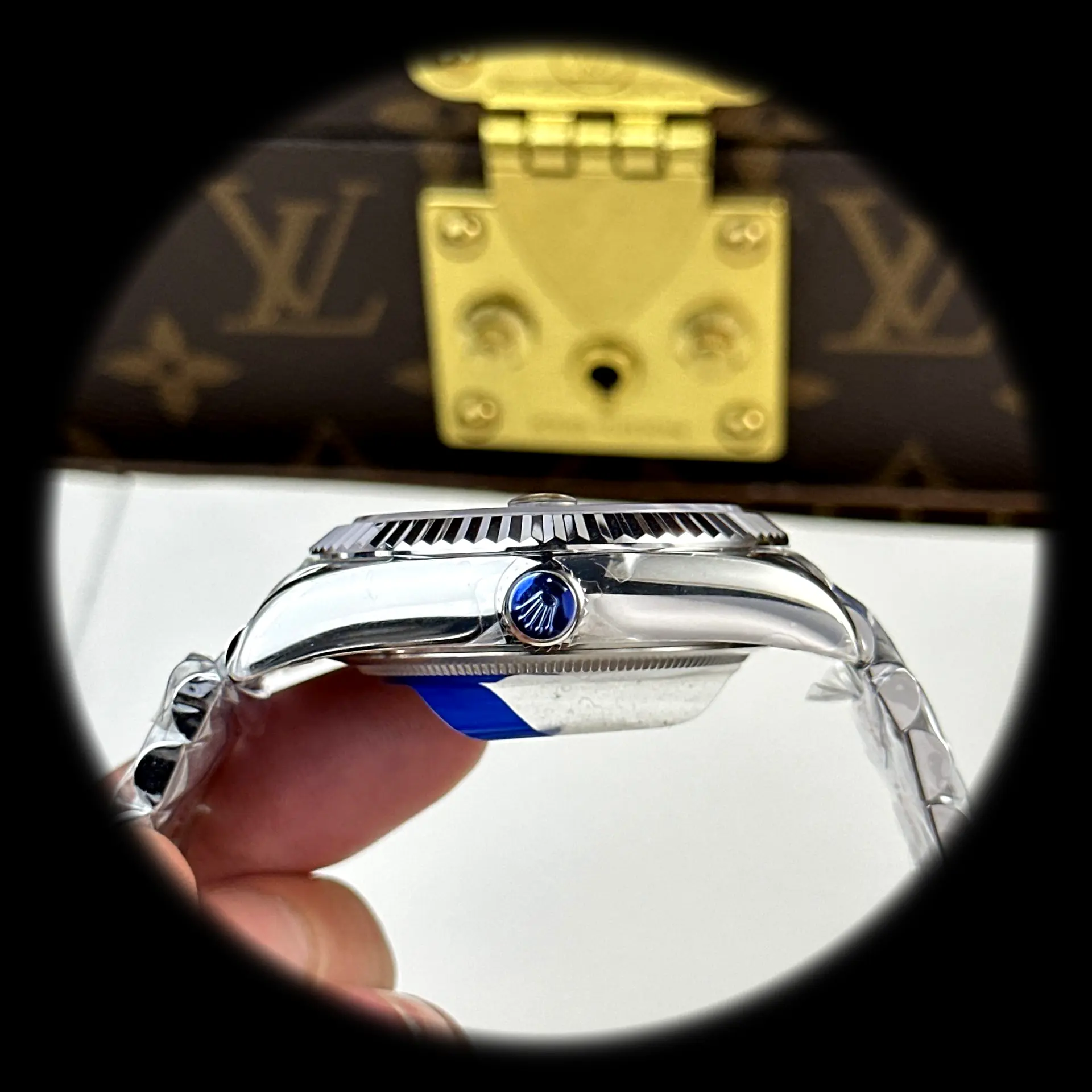 Rolex Sky-Dweller 336934 eta clone 42mm — crown and case detail